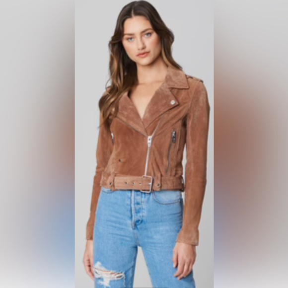 BLANKNYC Suede Moto Jacket Size XS‎ Coffee Bean Brown - Picture 2 of 12